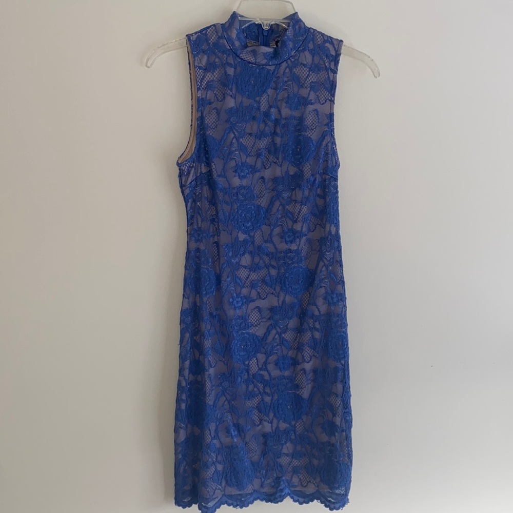 A World Away blue lace dress